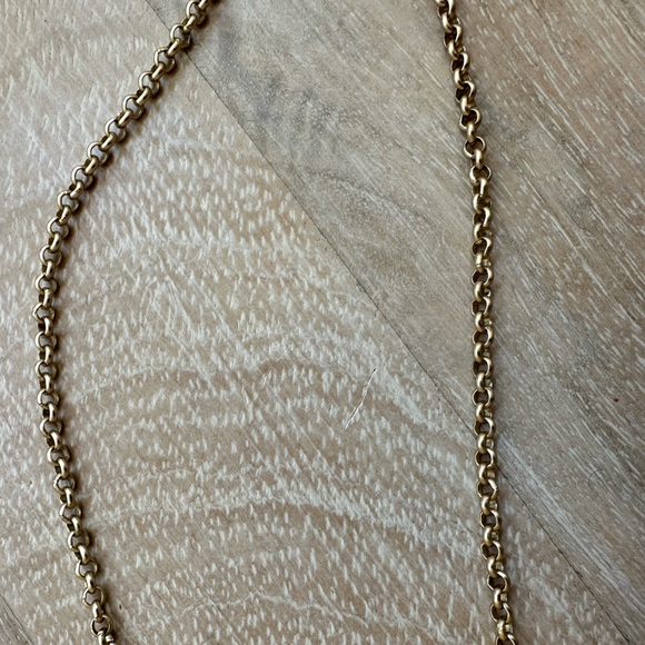 Unique gold-toned statement necklace with red beading - Picture 2 of 4